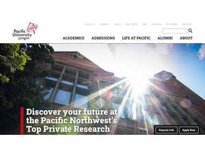 Pacific University's official website homepage screenshot