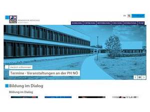 Pädagogische Hochschule Niederösterreich's official website homepage screenshot