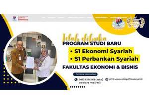 Pahlawan Tuanku Tambusai University's official website homepage screenshot