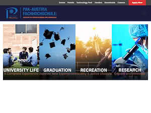 Pak-Austria Fachhochschule Institute of Applied Sciences and Technology's official website homepage screenshot