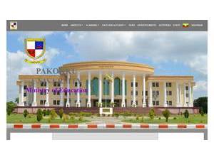 Pakokku University's official website homepage screenshot