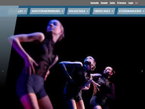 Palucca Hochschule für Tanz Dresden's official website homepage screenshot
