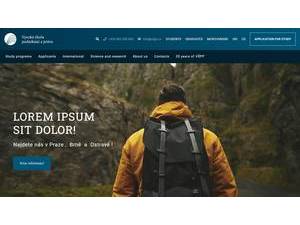 Pan-European University's official website homepage screenshot