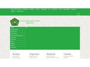 Pancasakti University of Makassar's official website homepage screenshot