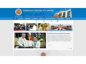 Paññāsāstra University of Cambodia's official website homepage screenshot