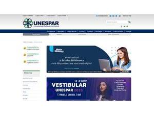 Paraná State University's official website homepage screenshot