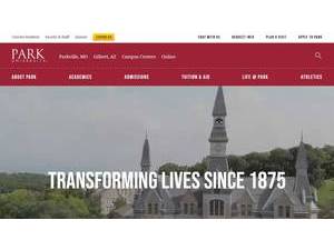 Park University's official website homepage screenshot