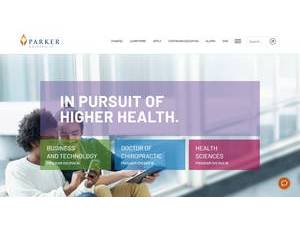 Parker University's official website homepage screenshot