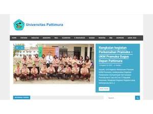 Pattimura University's official website homepage screenshot