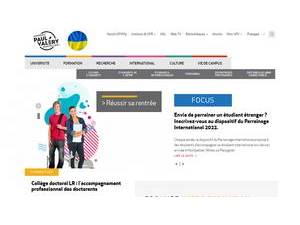 Paul Valéry University, Montpellier 3's official website homepage screenshot