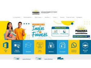Pedagogical University of El Salvador's official website homepage screenshot