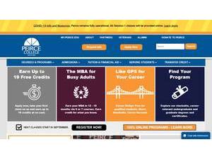 Peirce College's official website homepage screenshot