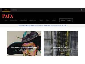 Pennsylvania Academy of the Fine Arts's official website homepage screenshot