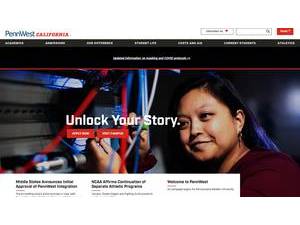 Pennsylvania Western University's official website homepage screenshot
