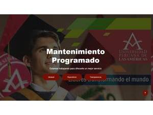 Peruvian University of the Americas's official website homepage screenshot