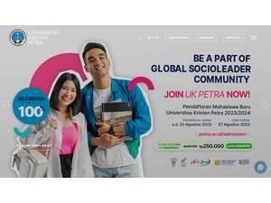 Petra Christian University's official website homepage screenshot