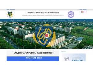 Petroleum-Gas University of Ploiesti's official website homepage screenshot