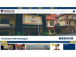 PGRI Wiranegara University's official website homepage screenshot