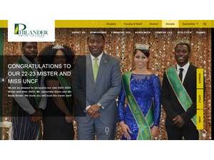 Philander Smith University's official website homepage screenshot