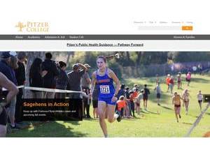 Pitzer College's official website homepage screenshot