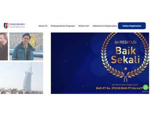 Podomoro University's official website homepage screenshot