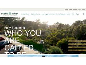 Point Loma Nazarene University's official website homepage screenshot