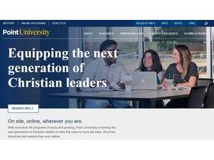 Point University's official website homepage screenshot