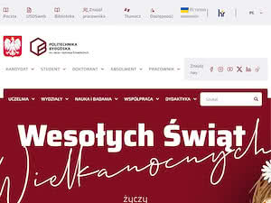 Politechnika Bydgoska im. Jana i Jędrzeja Śniadeckich's official website homepage screenshot