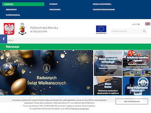 Politechnika Morska w Szczecinie's official website homepage screenshot