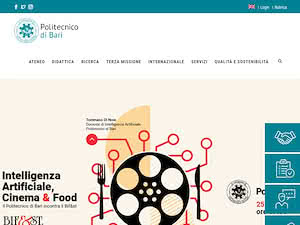 Politecnico di Bari's official website homepage screenshot