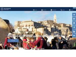 Politecnico di Milano's official website homepage screenshot