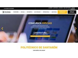 Polytechnic Institute of Santarém's official website homepage screenshot