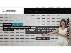 Polytechnic Institute of Viana do Castelo's official website homepage screenshot