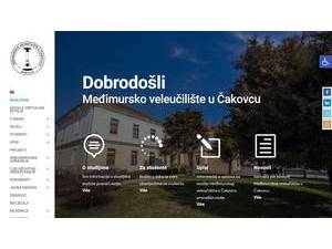 Polytechnic of Međimurje in Čakovec's official website homepage screenshot