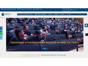 Polytechnic of Zagreb's official website homepage screenshot