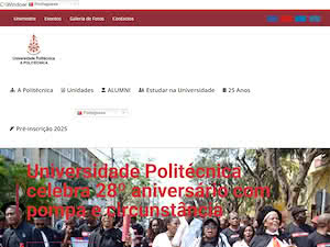 Polytechnic University's official website homepage screenshot