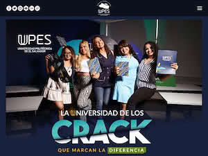 Polytechnic University of El Salvador's official website homepage screenshot