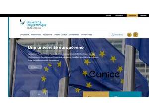 Polytechnic University of Hauts-de-France's official website homepage screenshot