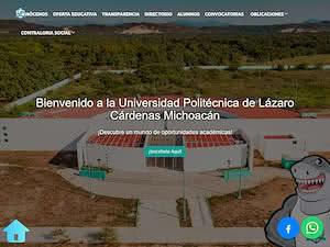 Polytechnic University of Lázaro Cárdenas's official website homepage screenshot