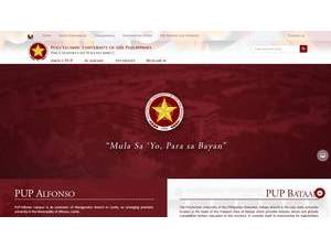 Polytechnic University of the Philippines's official website homepage screenshot