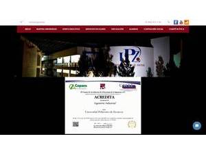 Polytechnic University of Zacatecas's official website homepage screenshot