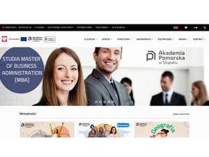 Pomeranian University in Słupsk's official website homepage screenshot