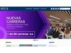 Pontifical Catholic University of Argentina's official website homepage screenshot