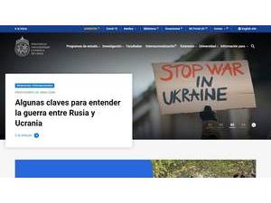 Pontifical Catholic University of Chile's official website homepage screenshot