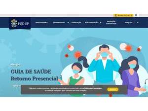 Pontifical Catholic University of São Paulo's official website homepage screenshot