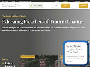 Pontifical Faculty of the Immaculate Conception's official website homepage screenshot