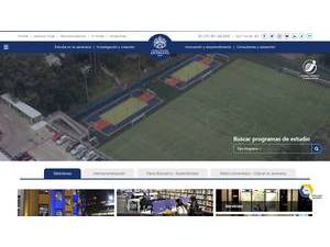 Pontifical Javeriana University's official website homepage screenshot