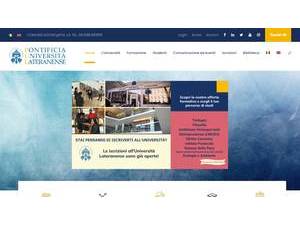 Pontifical Lateran University's official website homepage screenshot