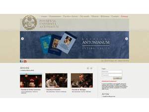 Pontifical University Antonianum's official website homepage screenshot