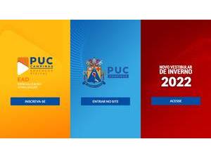 Pontifícia Universidade Católica de Campinas's official website homepage screenshot